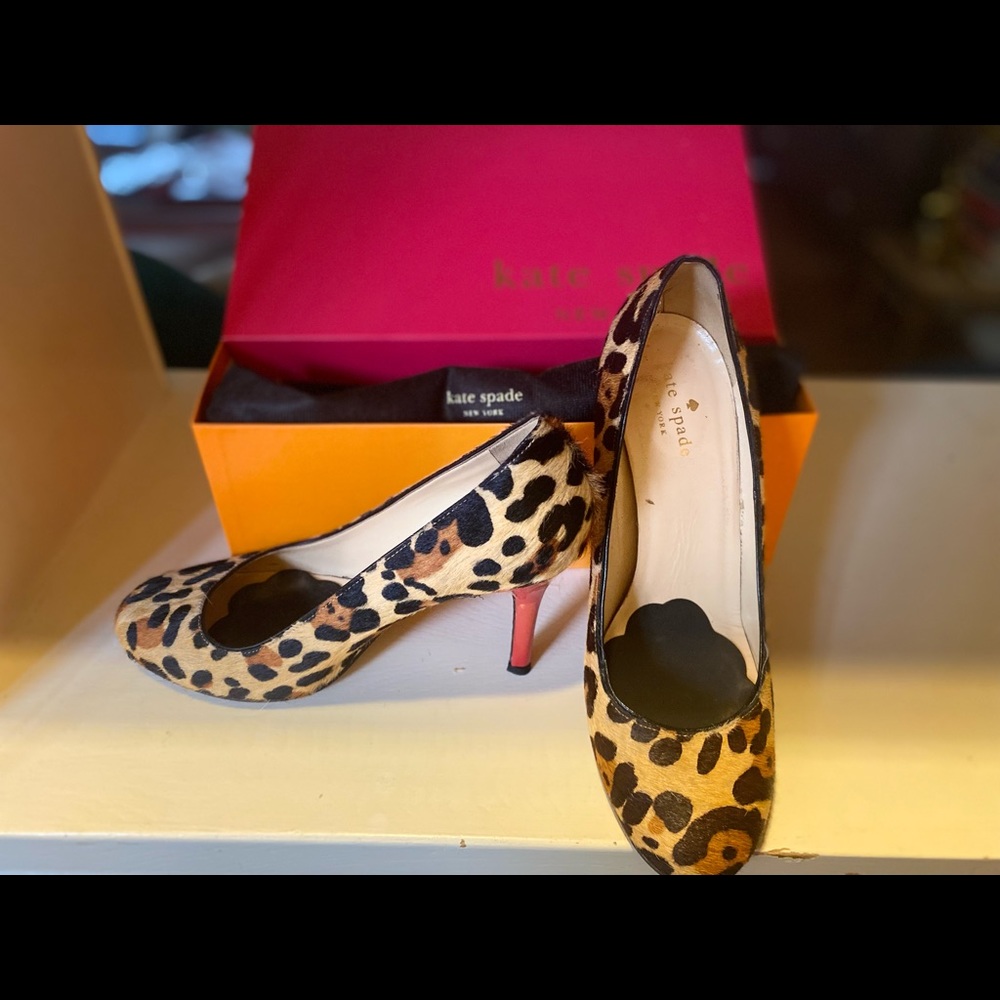 Kate Spade animal print high heel shoes